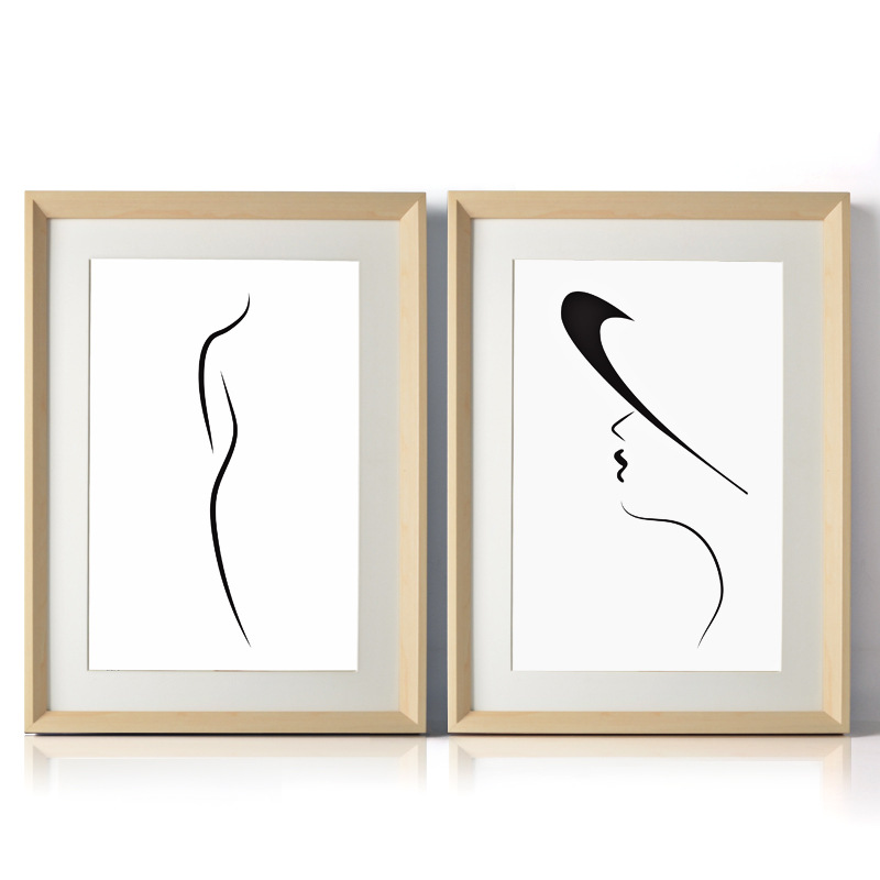 Picture of Wooden Three-Dimensional Wall-Mounted Large Photo Frame A4 Manufacturer Wholesale 4-Open Eight-Open Art Student Mounting Self-Mounted Large-Size Picture Frame
