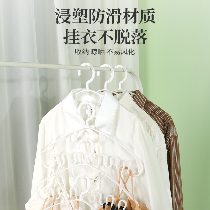 Picture of Wave Sling Hanger Hanging Clothes Traceless Home Student Dormitory Non-slip Multi-functional Hanging Clothes Support Tie Underwear Storage