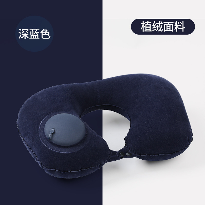 Picture of Inflatable U-shaped Pillow Cool Pressing Inflatable Pillow Travel Portable Neck Pillow Travel Sanbao Storage Pillow for Airplane