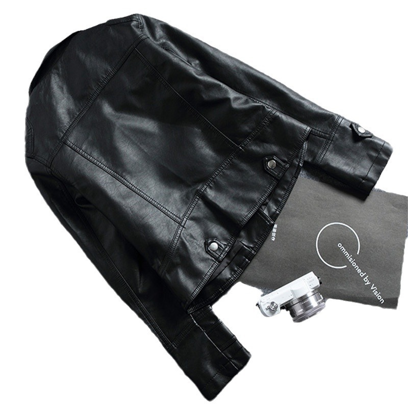 Picture of New Slim-Fit Lapel Leather Women's Short Coat Women's PU Jacket Bike Clothing Women's Clothing