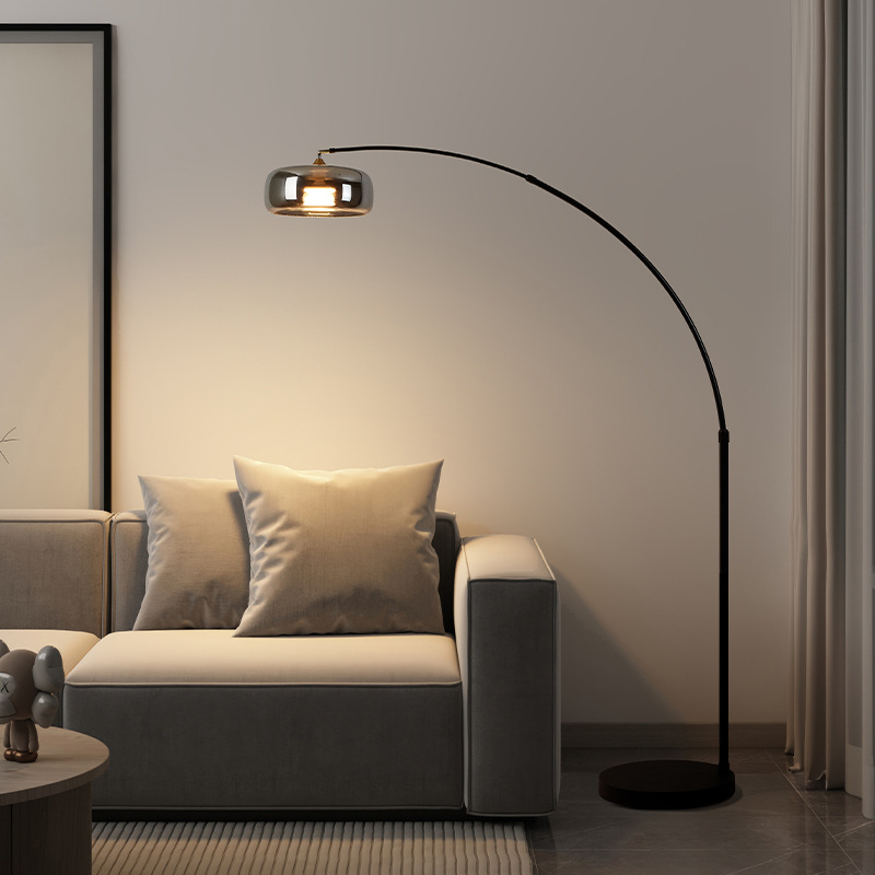 Picture of Minimalist Light Luxury Living Room Floor Lamp 2025 New Italian Eye Protection Atmosphere Fishing Lamp High-End Bedroom Vertical Lamp