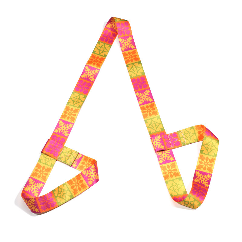 Picture of Factory Wholesale Digital Printing Yoga Mat Straps Nylon Colorful Binding Straps Storage Straps Binding Rope Yoga Stretch Straps