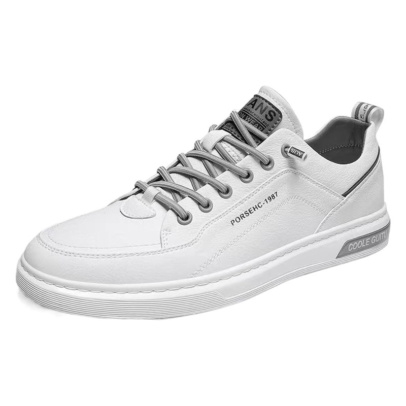 Men's Shoes Winter 2022 New Men's Casual Leather Shoes Men's All-match Sports Trendy Shoes Men's Thick-soled White Skate Shoes