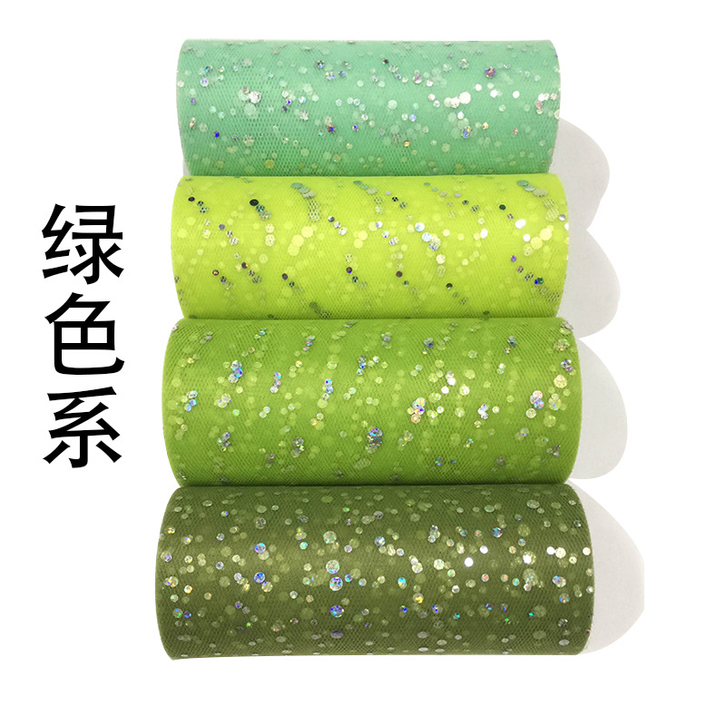Picture of Laser Size Tulle Roll Tulle 15cm*25 Size Sequin Yarn American Mesh Roll