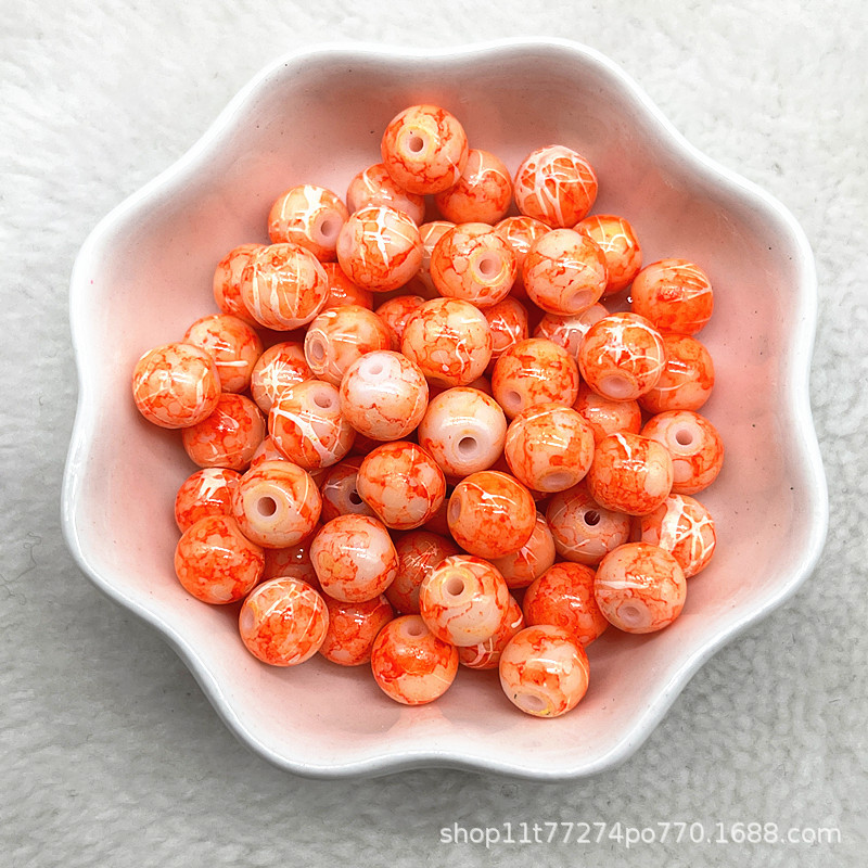 Picture of In stock two-color round beads glass beads loose beads handmade diy bracelet accessories wholesale necklace jewelry beaded material