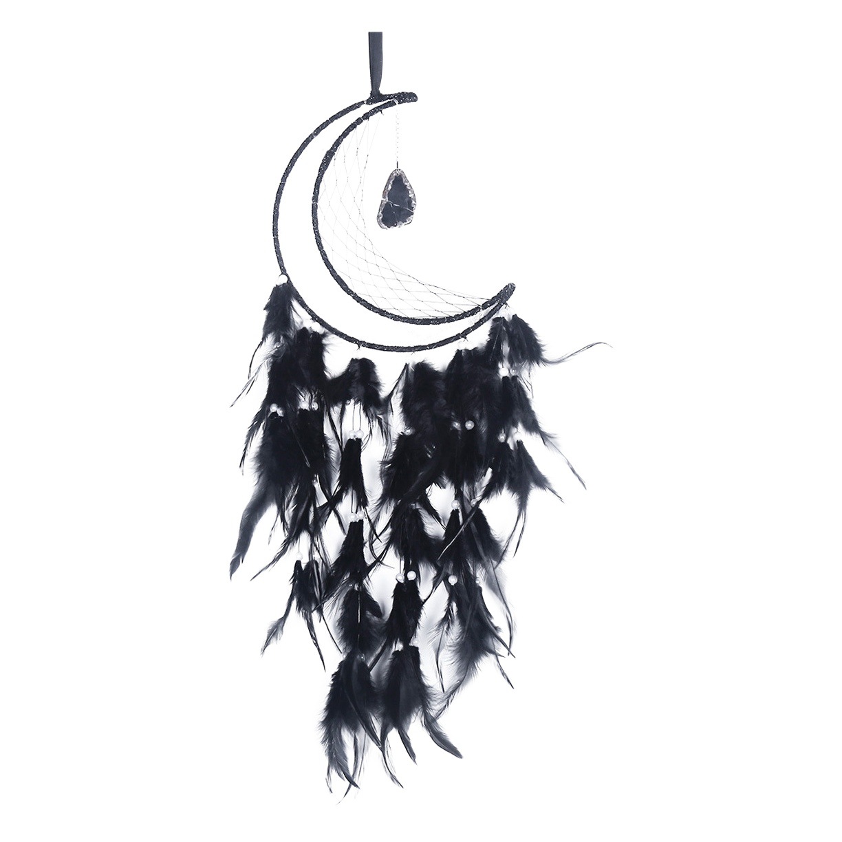 Wholesale vintage Crescent pendant dream catcher feather wall decoration pendant home dream catcher girl heart ornaments