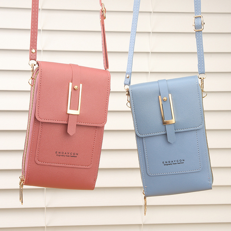 Picture of Urban Simple Women's Touch Screen Mobile Phone Bag Multi-Functional Card Holder Coin Purse Fashion Crossbody Single Shoulder Small Square Bag Trendy