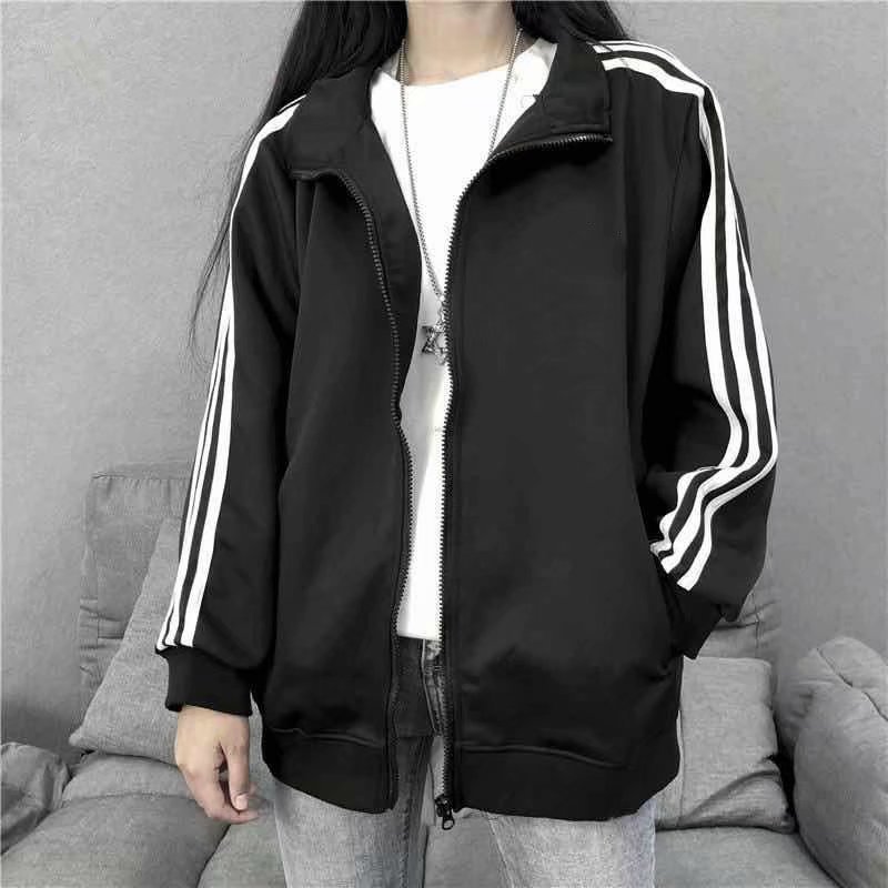 Picture of Spring and Summer 2020 New Three Bar Coat Women's Korean Thin Jacket Student Black Baseball Suit Women's Loose Bf Trendy