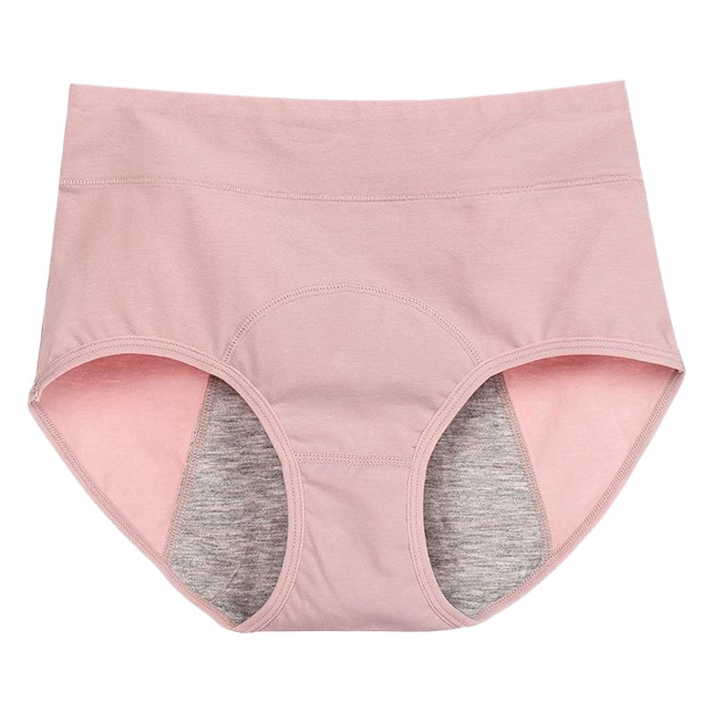 High-Waist Menstrual Underwear for Women, Cotton Menstrual Period, Leak-Proof, Day and Night Use, Plus Size Sanitary Pants, Export Supply