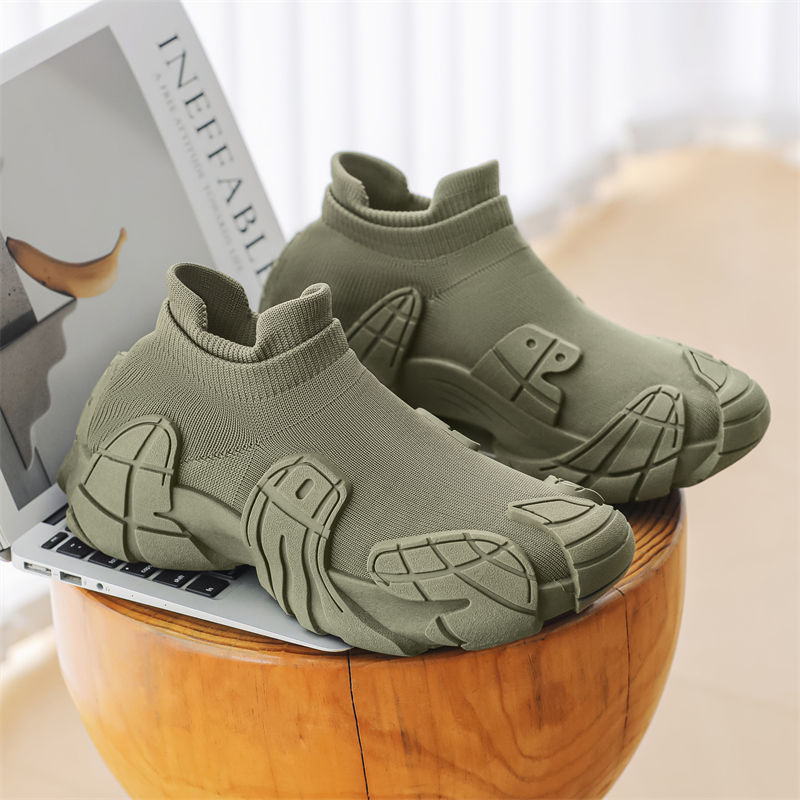 Socks Men's Shoes 2025 Spring and Summer New Casual Soft Sole sneaker plus size Shoes Men's Slip-in Breathable Torre Shoes