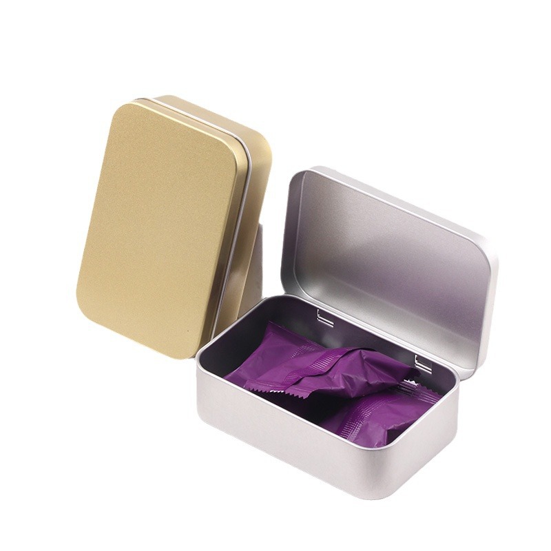 Picture of One-Piece Rectangular Tin Box Necklace Jewelry Flip-Top Tin Box Customized Card Packaging Flip-Top Tin Box