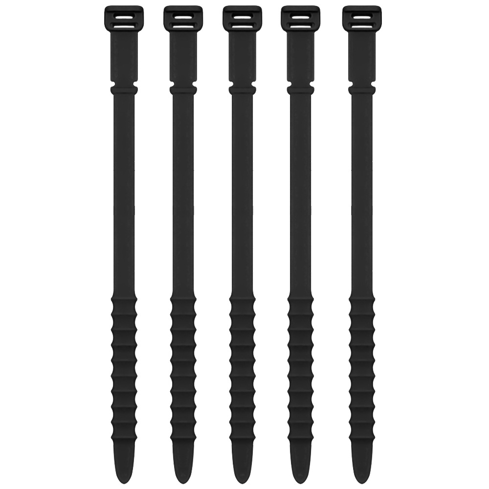 Picture of 180mm Extended Silicone Cable Tie Organizer, Earphone Data Cable Storage Silicone Strap, Extended Version
