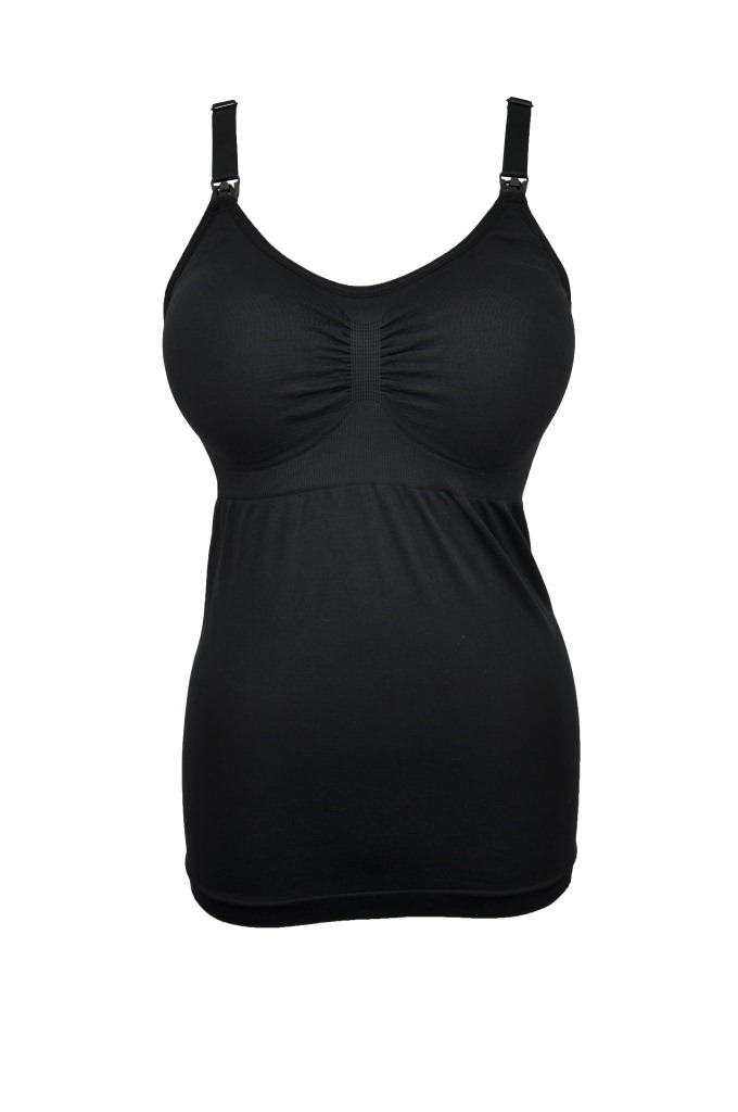 Picture of Slim-fit High-elastic Vest Breastfeeding Top Buckle Breastfeeding Pregnant Women's Bra Underwear Camisole No Rings with Cushion
