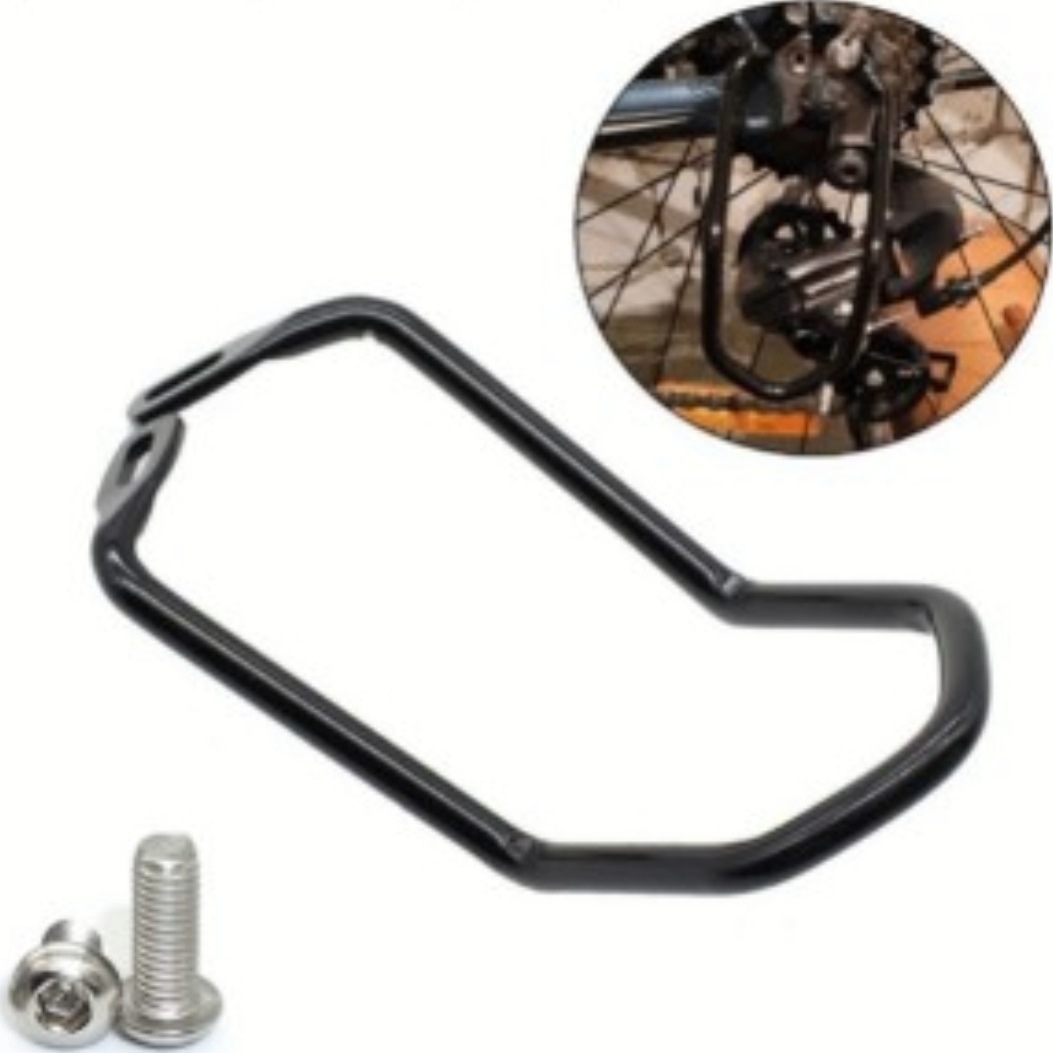 Rear transmission protector Bold mountain bike folding bike rear dial steel protection device