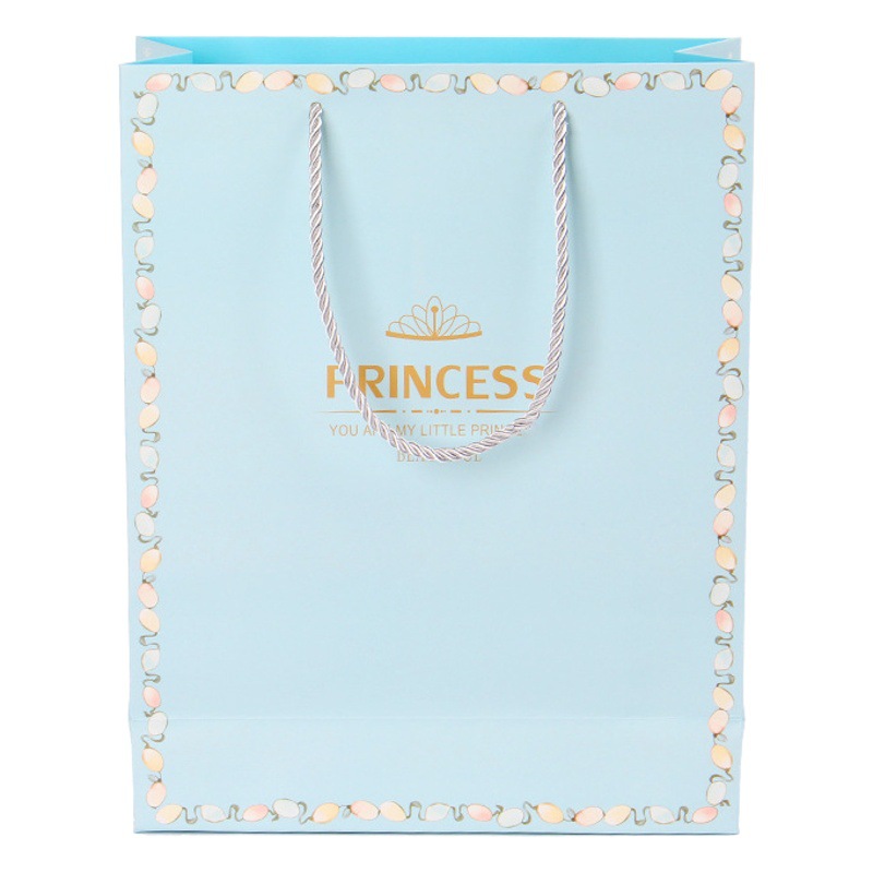 Source factory spot wholesale Princess and Prince gift bag birthday back gift bag solid color bag gift bag