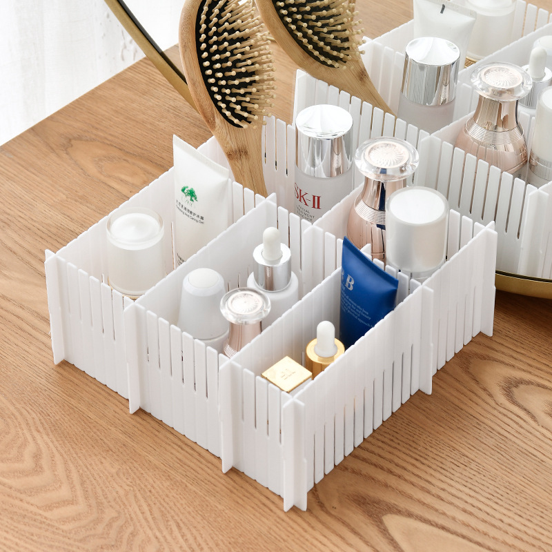 Picture of Household drawer divider free combination underwear socks classification partition wardrobe storage partition layered finishing board