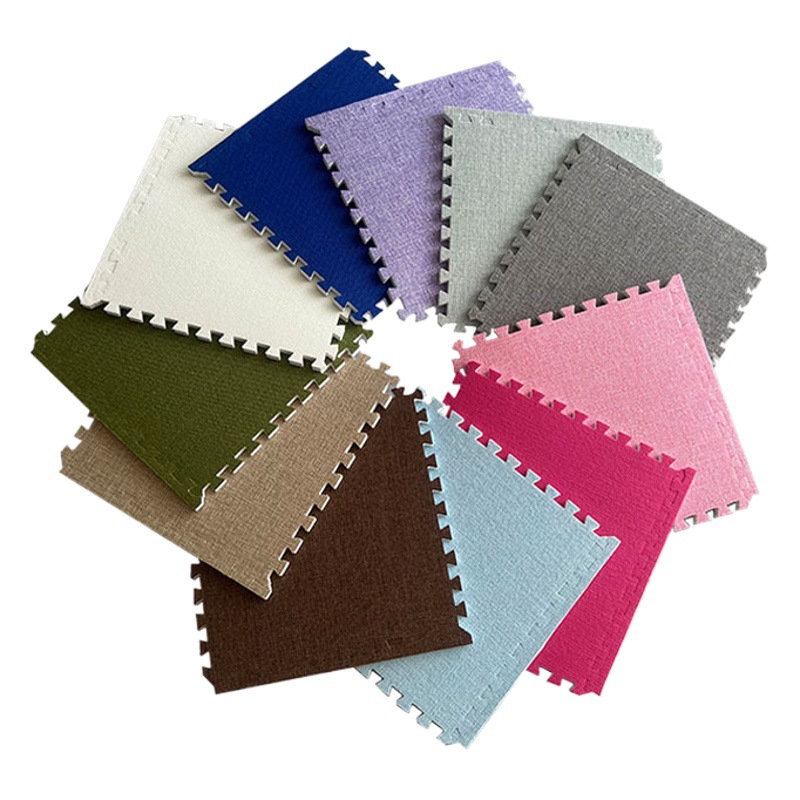 Four Seasons universal linen floor mat bedroom living room carpet foam mat cutting washable bay window balcony mat