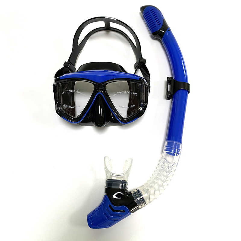 Picture of Cross-Border Snorkeling Set, Adult Diving Goggles Equipment, Large-Frame Silicone Mask, Can Be Equipped with Myopia Lenses, Snorkeling Mask