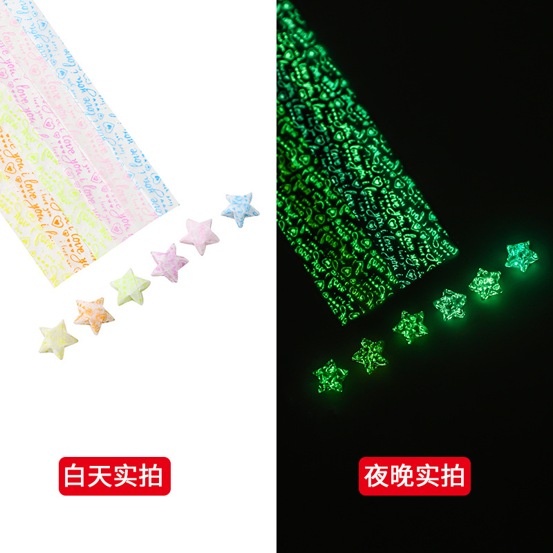 Picture of Luminous Twelve Constellations Starry Sky Paper Love Paper Crane Rose DIY Luminous Heart Origami Square Star Paper