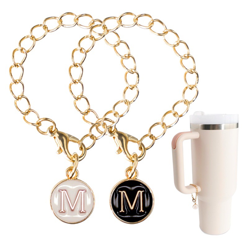 Keychain backpack Cup accessories chain strip lobster buckle hanging English letters digital chain cute Jewelry pendant