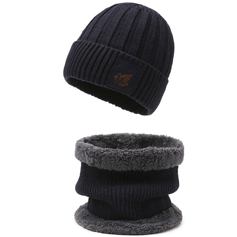 Picture of Hat Unisex Knitted Hat Scarf Hat Two-Piece Cap Ear Protection Cap Cycling Cold-Resistant Warm suit