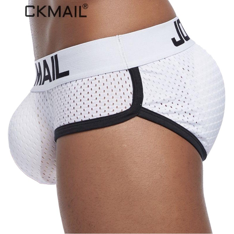 New JOCKMAIL Mesh Breathable Men's Underwear Front Cup Rear Pad Hip Men's Briefs with Padded Detachable
