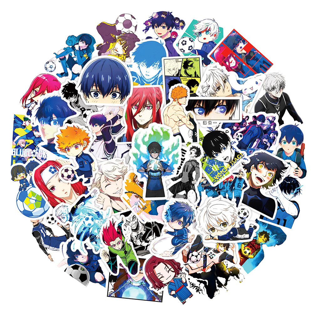 50 pieces of blue prison bluelock Day comic stickers cartoon decorative cup waterproof cartoon stickers Blue Lock