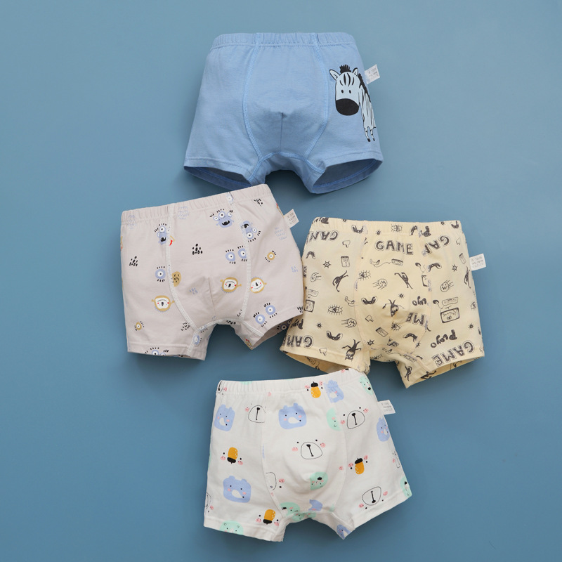 Counter quality class A children's underwear pure cotton boys' underwear antibacterial children's boxer shorts children's boxer shorts