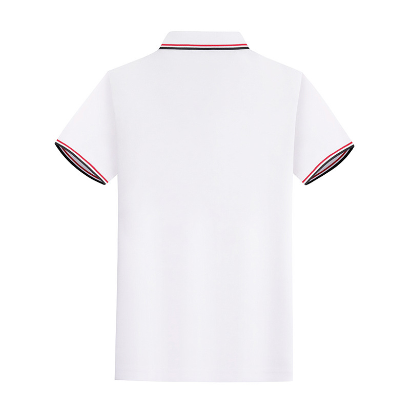 Picture of 190g ceramic mulberry silk children's lapel short sleeve POLO shirt children's clothing printing label group advertising T-shirt printing