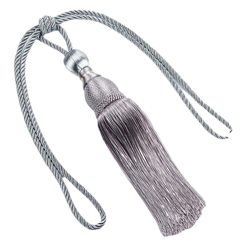 Cross-border supply curtain strap tassel gold silk tennis hanging ball creative curtain strap hanging ear hanging ball Accessories Wholesale