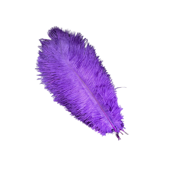 Picture of White ostrich feather 25-30cm natural ostrich feather dyed feather wedding decoration lamp ornament feather