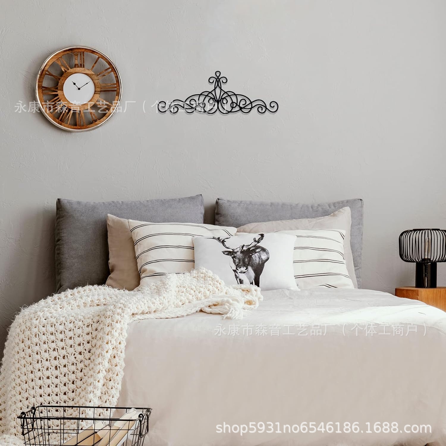 Picture of Wall decoration wrought iron silhouette black crafts lace pattern wall decoration independent station Amazon hot sale