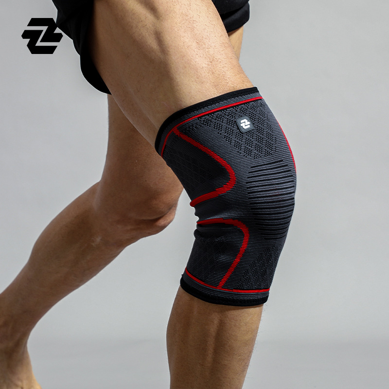 Professional Cross-border Sports Kneepad Knitted Pressurized Knee Jacket for Men and Women Running and Cycling Basketball Knee Protector Non-slip