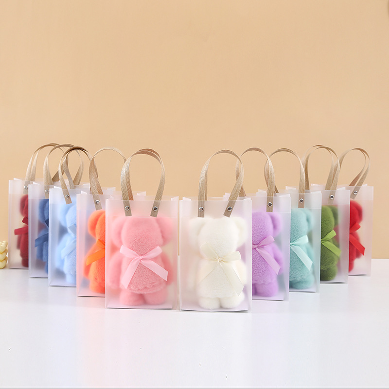 Picture of Coral fleece bear towel hand gift shop wedding birthday gift shop celebration activities cute creative gifts