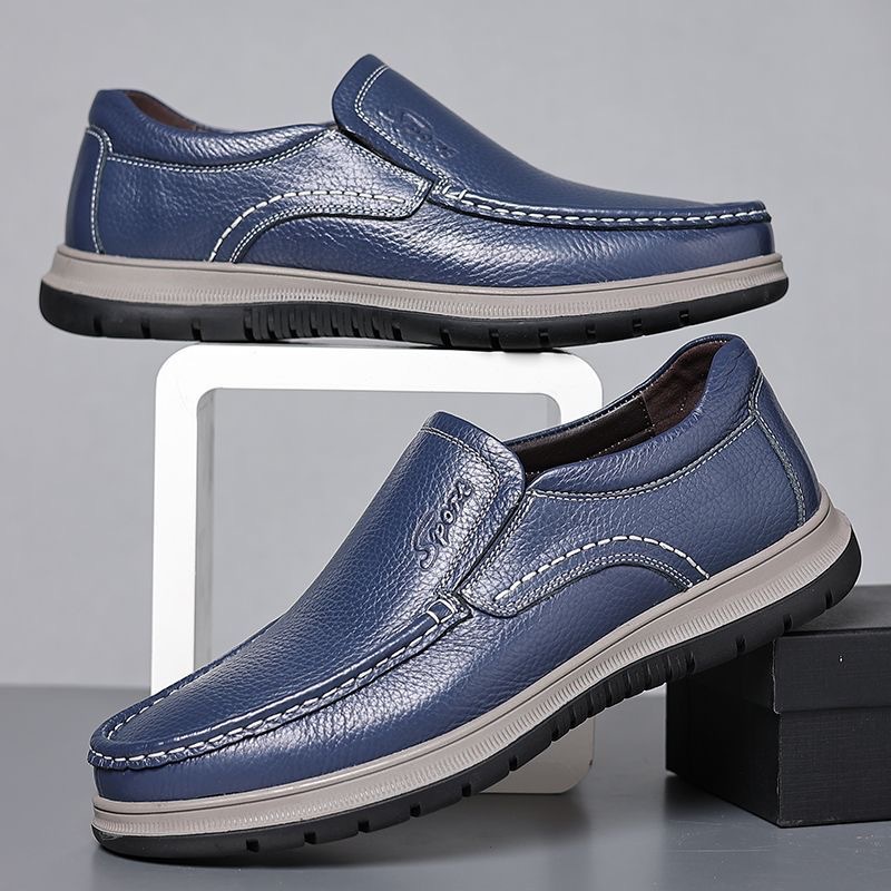 Picture of New leather shoes, simple casual shoes, men's slip-on shoes, one-foot slip-on shoes, business breathable bean shoes, foreign trade models