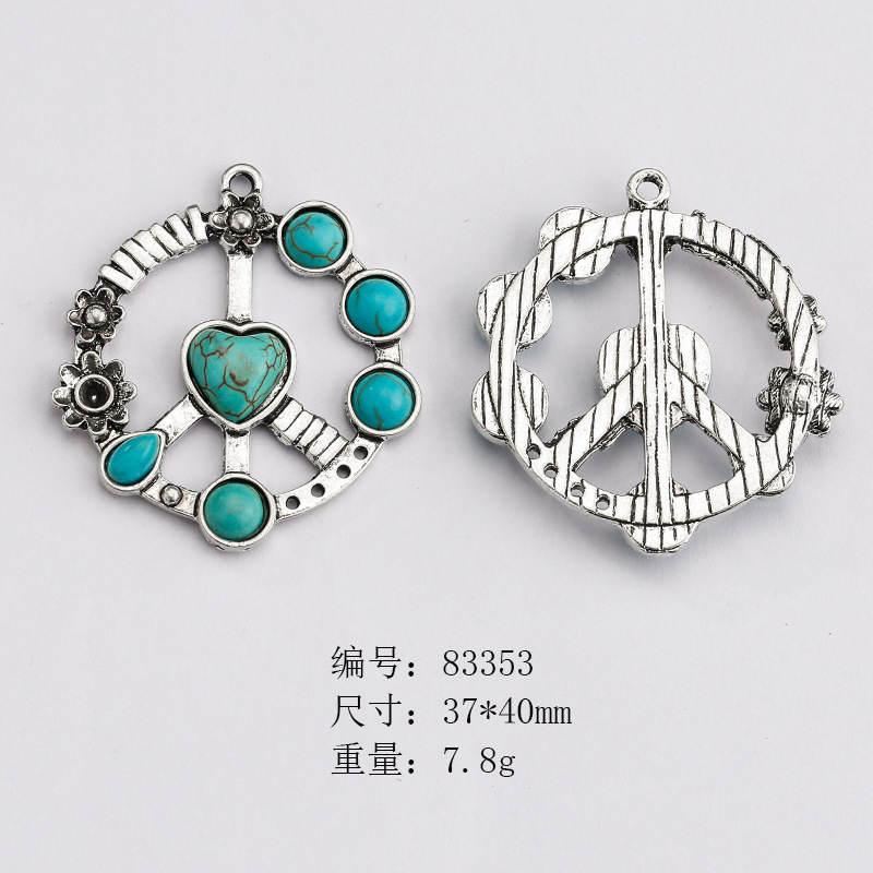 Picture of Cross-border Hot Selling European and American Style Vintage Native American Neajo Pine Stone Jewelry Accessories Imitation diy Pendant