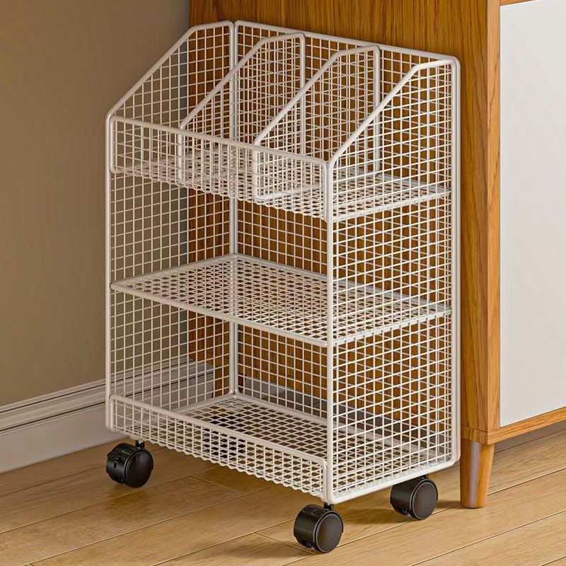 Wrought Iron Storage Rack Simple Storage Rack Next to the Desk Book Storage Rack Storage Rack Small Bookshelf under the Table Removable