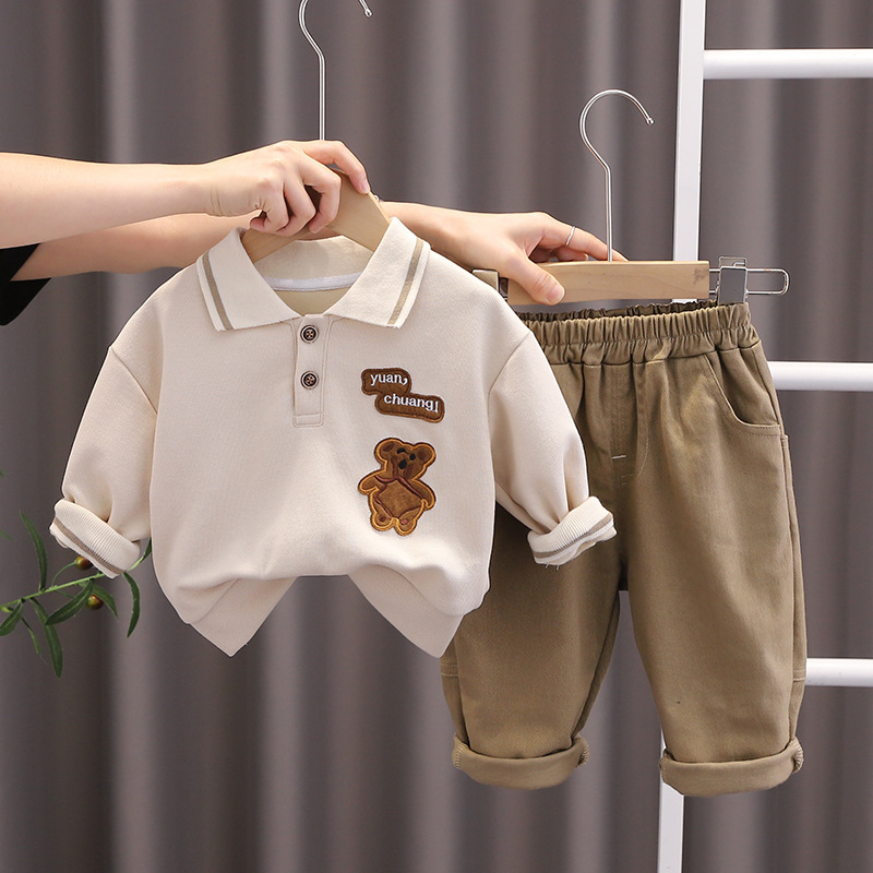 Picture of Children's Clothing Boys Korean Style New Spring Casual Fashion Sweatshirt Suit Kidsren's Spring & Fall Clothing Baby Fashionable Trend