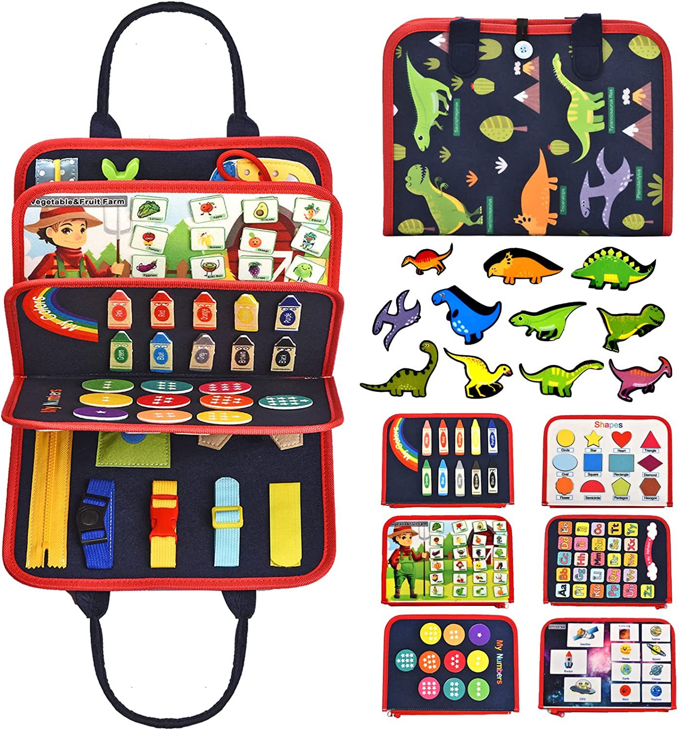 Cross-border New Products Felt Children's Dressing Busy Board Felt Busy Book Baby Early Education Toy Felt Learning Board