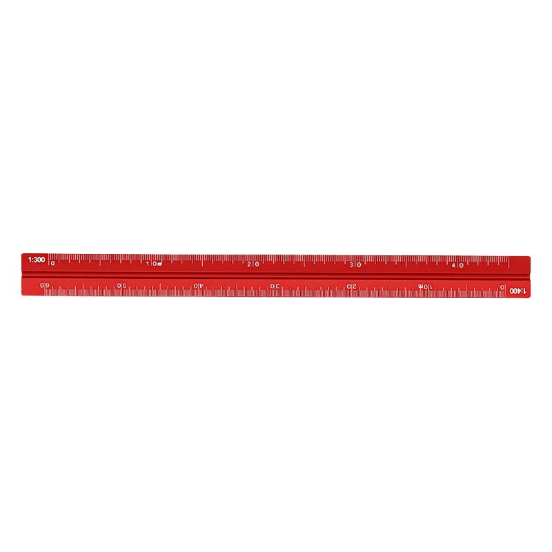 Aluminum Alloy Triangular Scale Ruler Student Drafting Ruler Triangle Drawing Ruler Design Drawing Decoration Size Metal Ruler