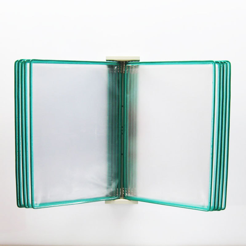 Picture of 10-page page folder A4 wall-mounted display rack wall-mounted data rack standard work instruction