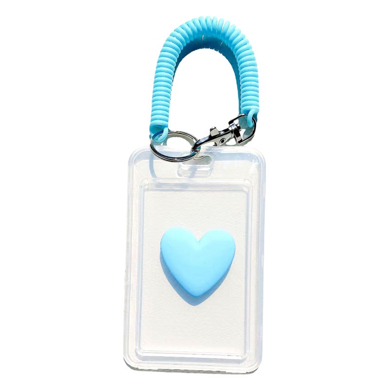 Love card set high-value transparent double-sided transparent meal card set student bus card waterproof protective set ID set