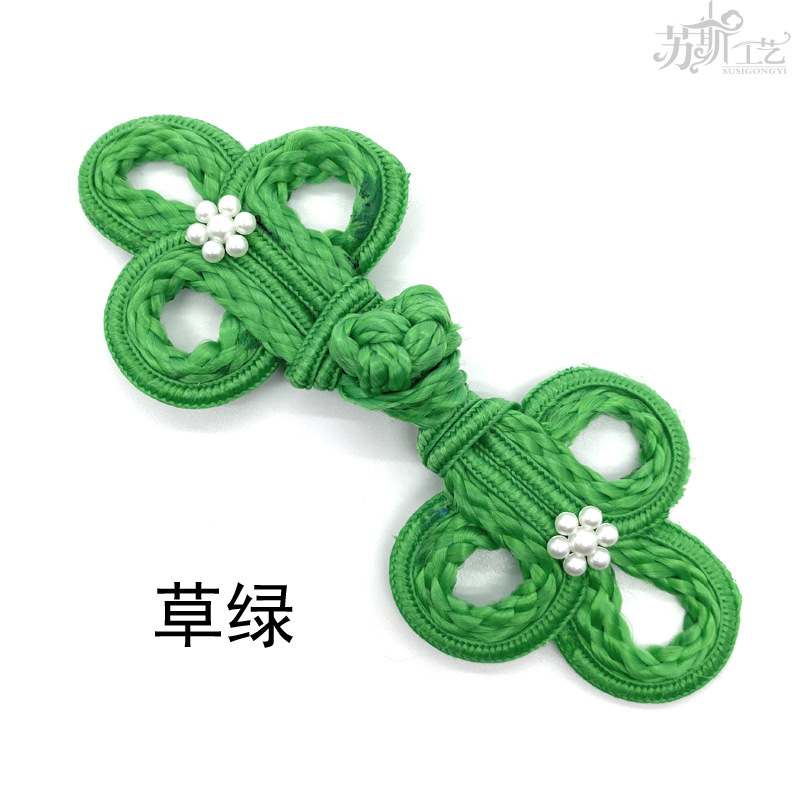 Picture of Sousse Chinese style 19A big Clover + small plum blossom bubble bead buckle cheongsam Tang suit coat children's clothing clothing accessories