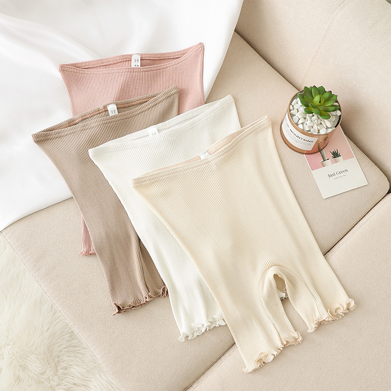 Picture of Yu Yuechun Summer Thin Mulberry Silk Knitted Threaded Safety Pants High Elastic Silk Seamless Leggings Boxer Briefs