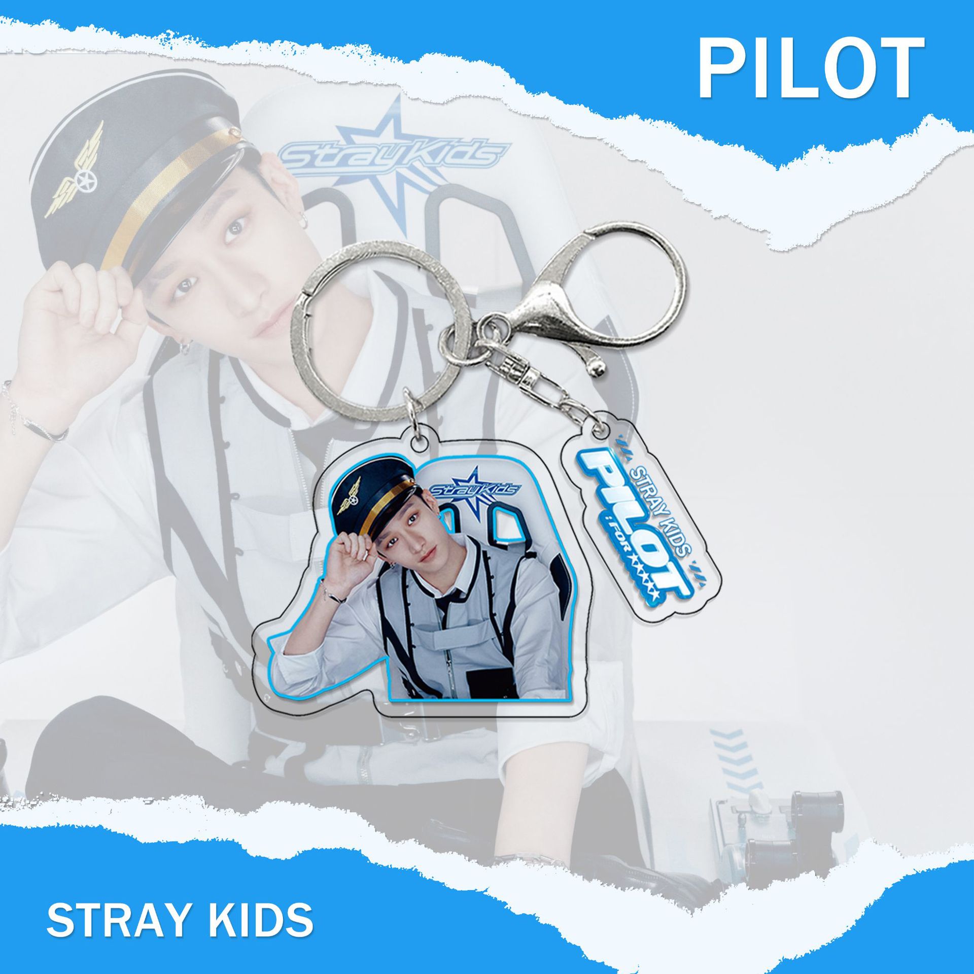 Picture of Stray Kids New Album (5-STAR) keychain Li Longfu peripheral acrylic pendant 2-piece set