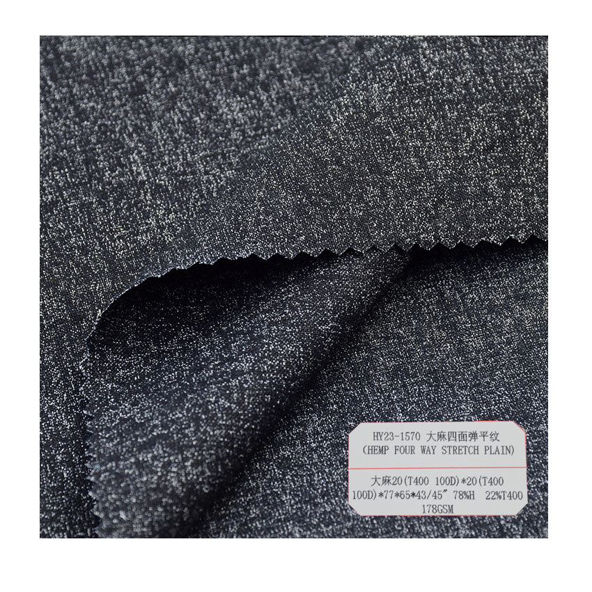 Picture of Hemp Four-sided Elastic Plain Casual Pants Fashion Skirt Pants Clothes Fabric