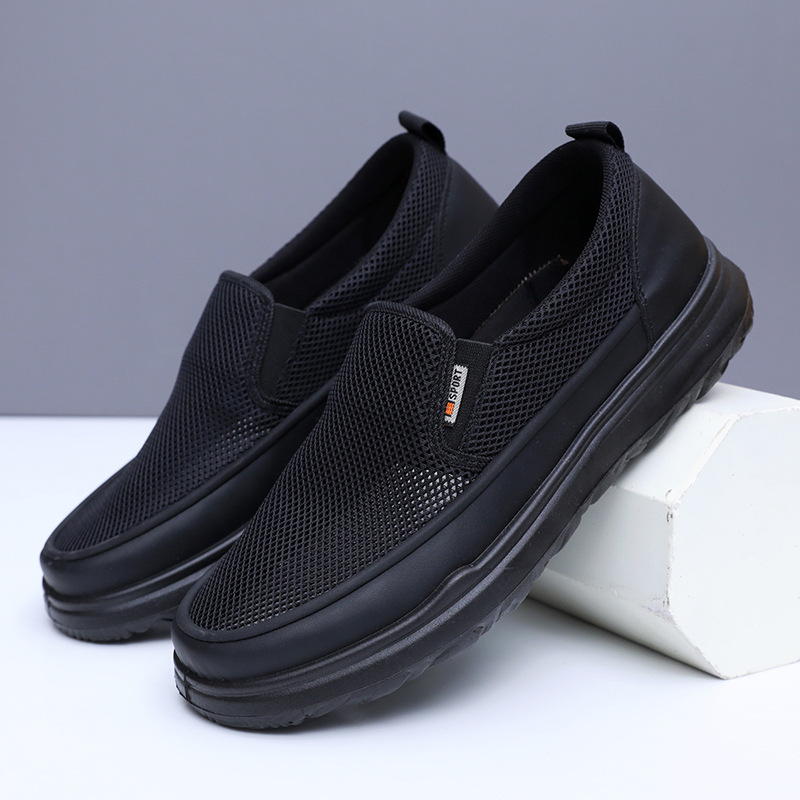 Shoes Men's Spring and Summer Breathable Mesh Fashion Breathable Sports Slip-on Simple Lazy Shoes Men's Casual Single-layer Shoes
