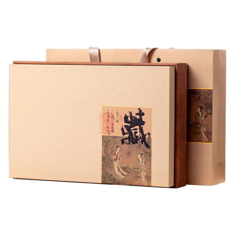 Ancient tree black tea tea gift box empty box packaging box high-grade universal half catty iron cans Pu'er tea cans portable wholesale
