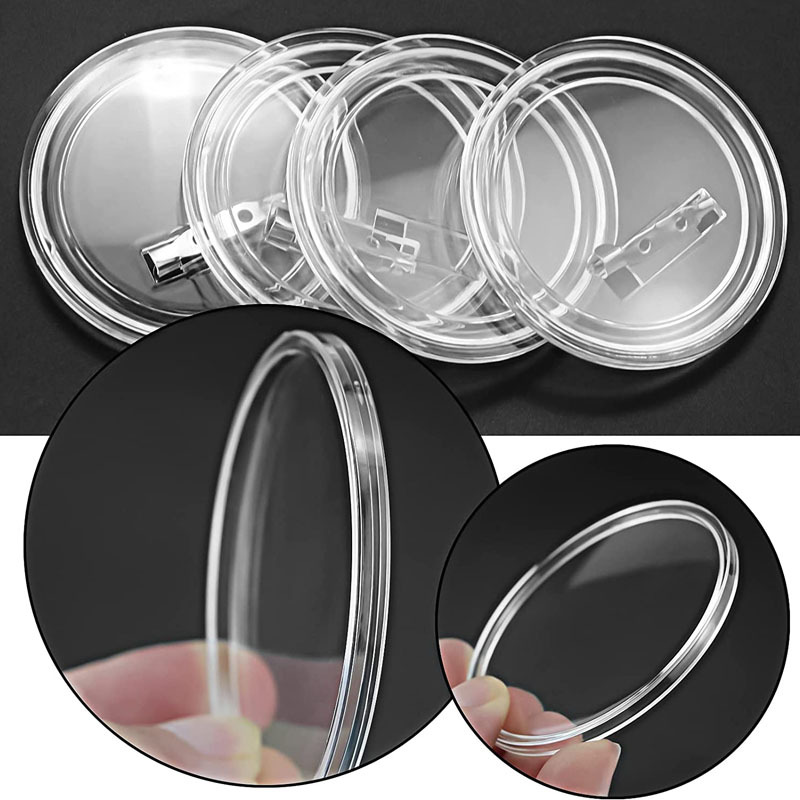 Picture of Cross-Border Carefully Selected Transparent Picture Badge Round Acrylic Material Bar Supplies Can Be Replaced DIY Creative Set Wholesale