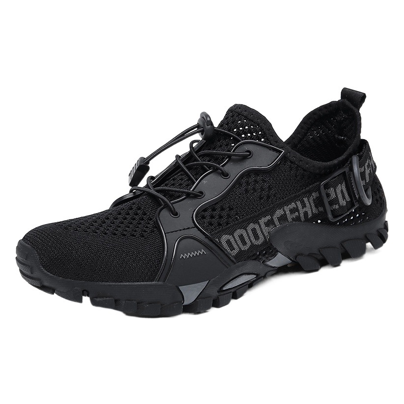 Large Size Cross-Border Summer Breathable Sports Casual Shoes Outdoor Mountaineering Hollow Mesh Men's Hiking Shoes with Rubber Soles